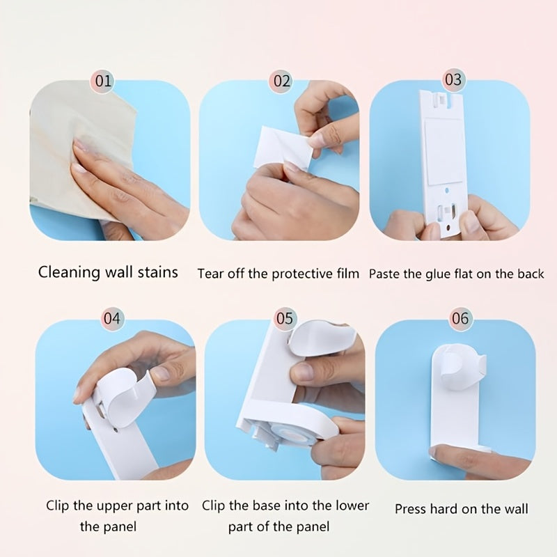 1pc Electric Toothbrush Holder - Wall-Mounted Toothbrush Stand Rack for 90% Electric Toothbrushes - Space-Saving, Easy-to-Clean, Modern Home Decor, Furniture for Bathroom, Ideal for Small Spaces