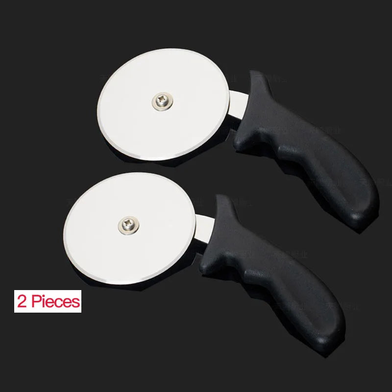 PizzAtHome Stainless Steel Pizza Cutter Pizza Knife Smooth Rotating Pizza Slicer Wheel Round Knife Pasta Cutter Baking Tools