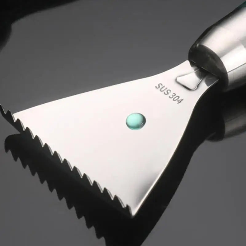 Fish Skin Peeler Stainless Steel Fish Scale Scraper Non-Slip ABS Handle Portable Kitchen Accessories Serrated Skin Scraping