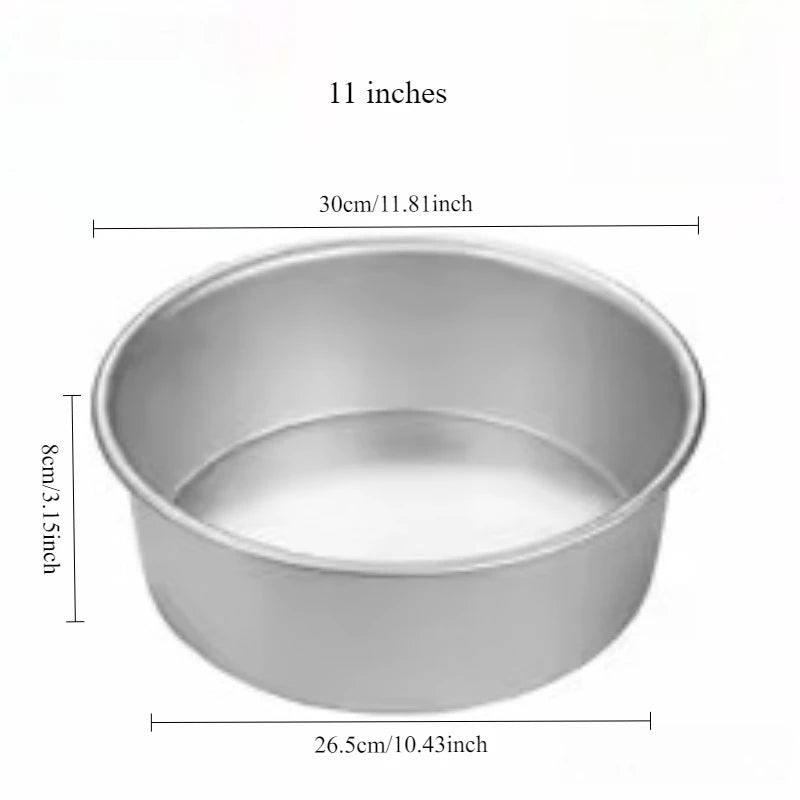 4-12 inch Aluminum Round Cake Bakeware solid bottom Chiffon die for aluminum alloy Home baking cake mold pan cake tin