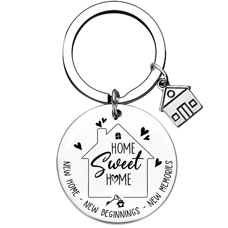 2025 Stainless Steel New Home Keychain Couples First Home Sweet Home Gift Couple New House Keychain Housewarming Gift