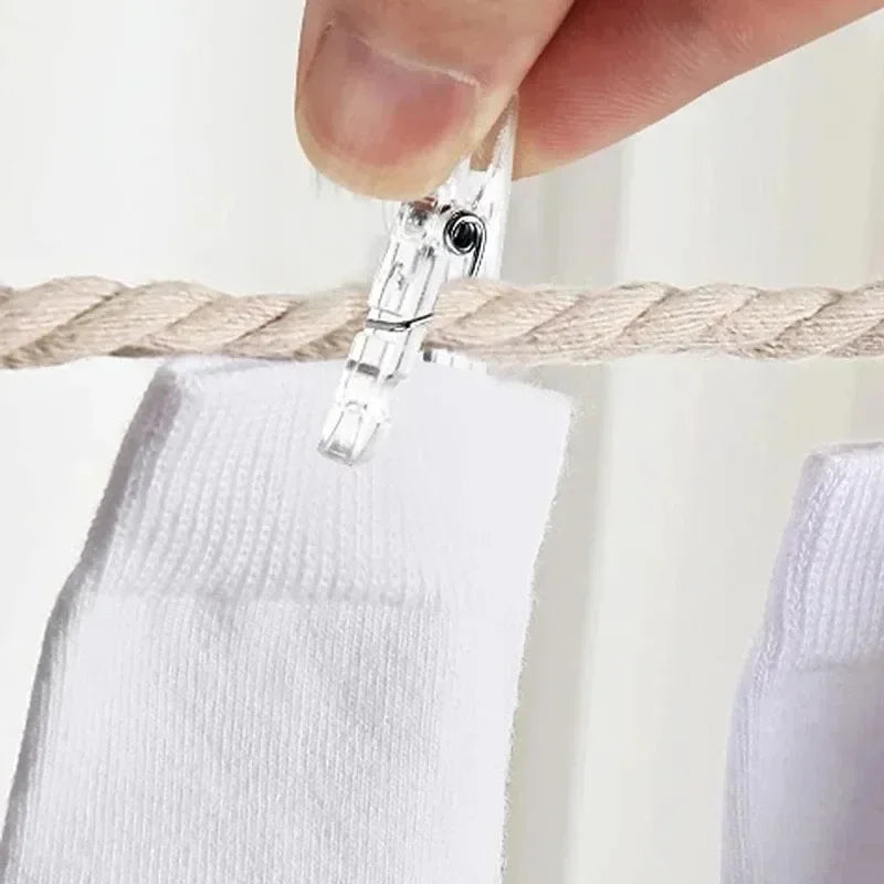 200/50Pc Mini Plastic Clips Transparent Photo Snack Sealing Clip Clothespins DIY Home Party Decoration Fairy Light Hanging Clamp