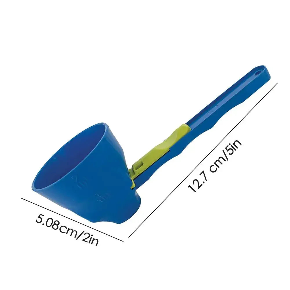 2PCS 2-in-1 Measuring Scoop with Funnel Kitchen Spoons Funnel Scoop for Coffee Measuring Protein Flour Powder Funnel