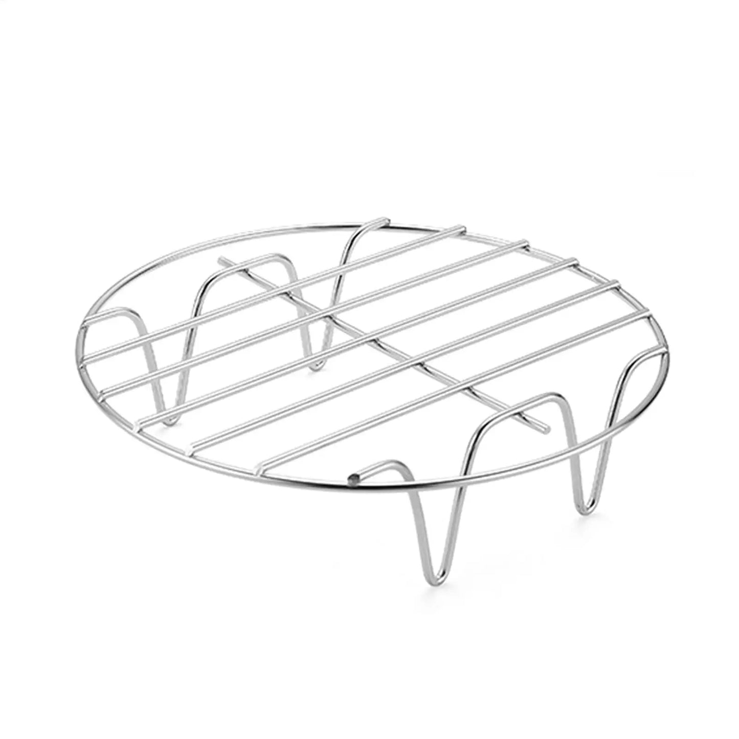 Air Fryer Rack Stainless Steel Cookware Steamer Rack Cooking Baking Pot Stand Airfryer Grill Food Kitchen Steaming Racks Grid