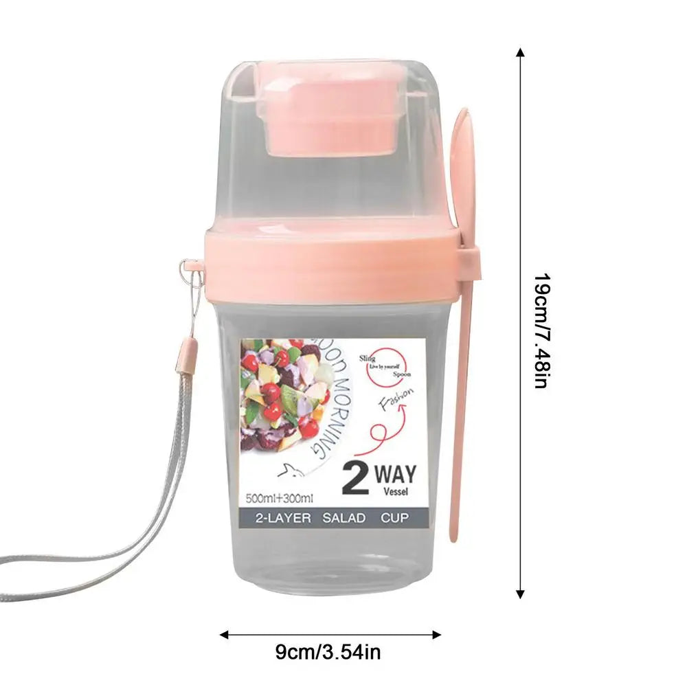Yogurt Parfait Cup Reusable Travel Pudding Container With Topping Box Overnight Oats Meal Cup With Lids For Cereal Vegetable