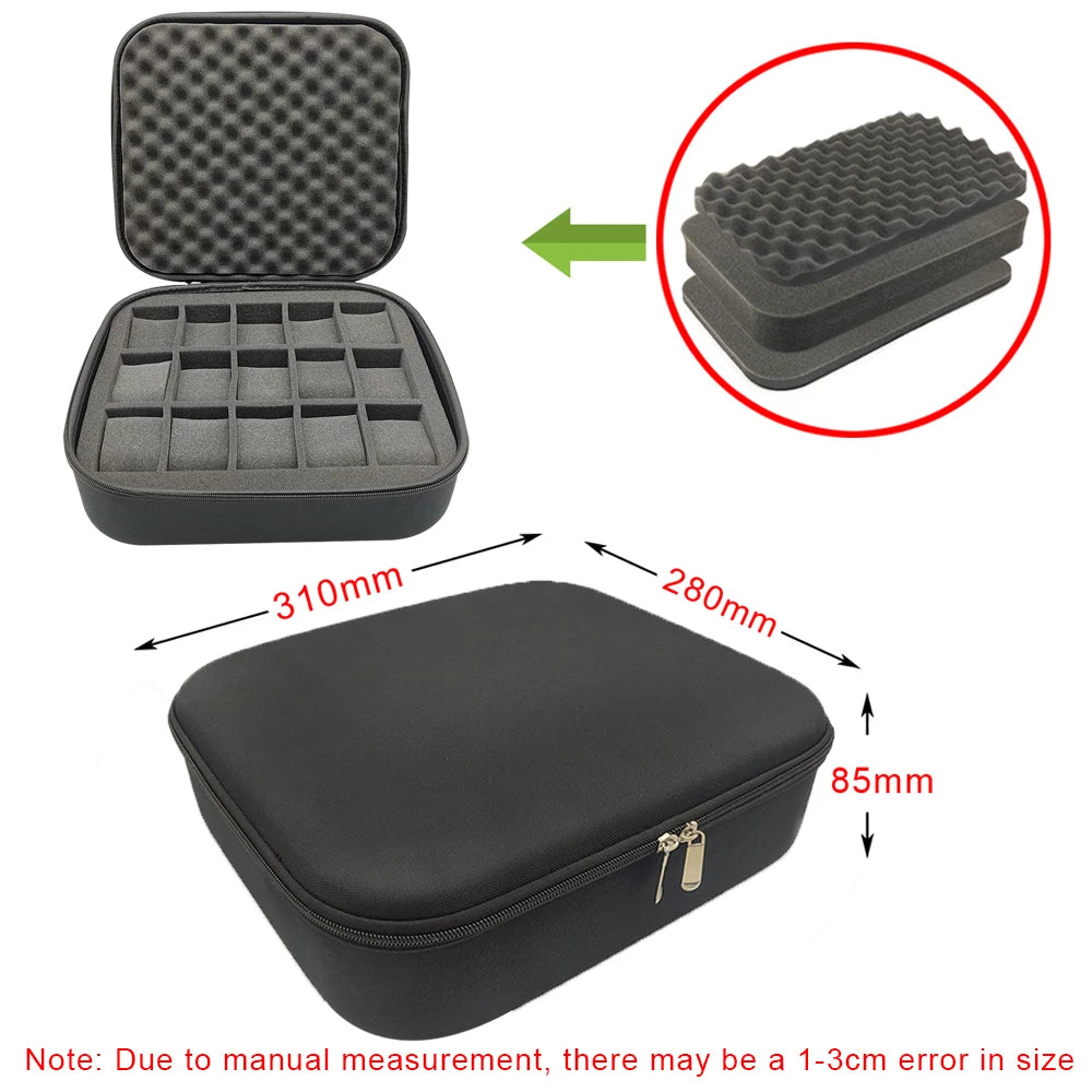 Watch Carry Case Shockproof Box Watch Storage Bags Organizer Protective Canvas EVA Hard Shell Zipper Tool Case