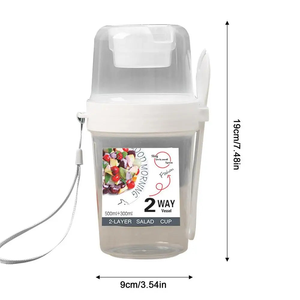 Yogurt Parfait Cup Reusable Travel Pudding Container With Topping Box Overnight Oats Meal Cup With Lids For Cereal Vegetable