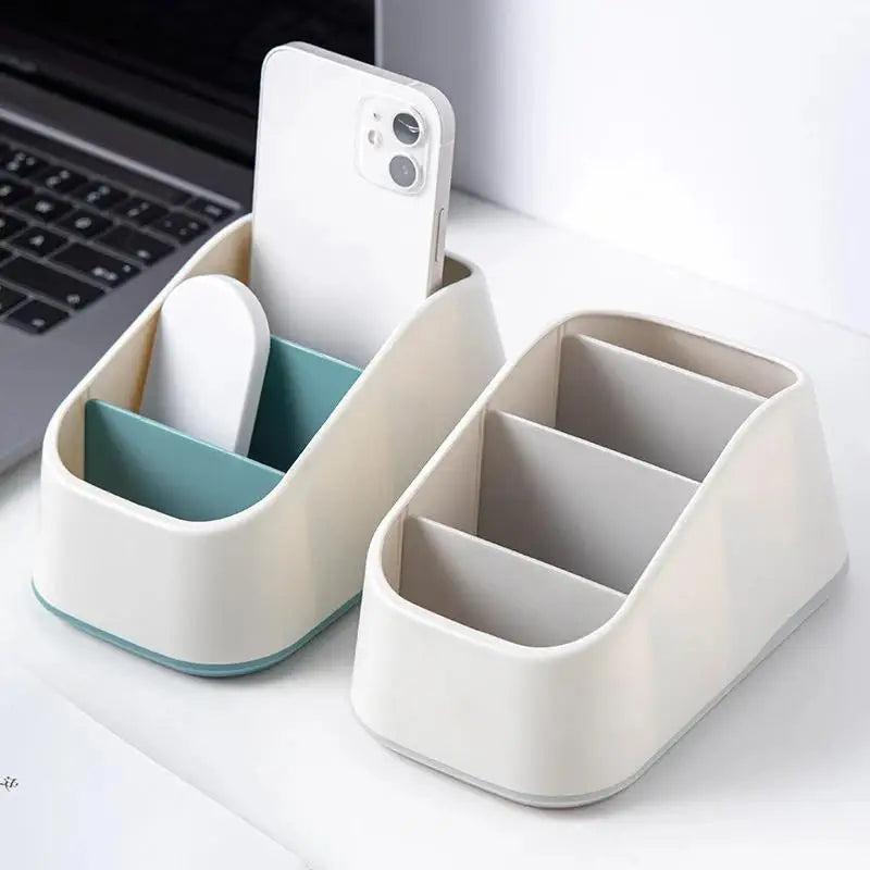 Desktop Organizer for Remote Controls, Phones&Office Supplies - Durable Storage Box with Non-Slip Base - Ideal for Home, Hotel