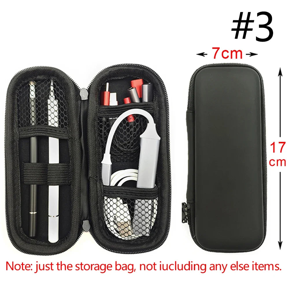 Zipper Bag For USB Cable Data Line Portable EVA Storage Bags For Pen Carry Case Box For Pouch Tech Gadgets Electric Accessories