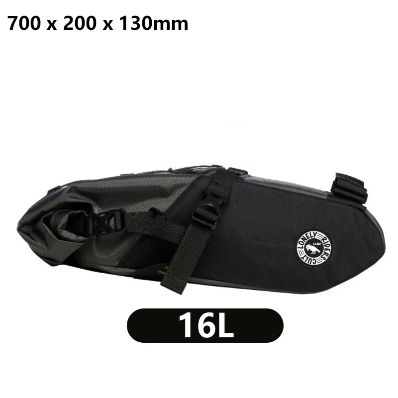 (ULAC)16L Waterproof Bicycle Saddle Bag Large Capacity Rear Seat Pack for Long Distance Cycling High-Vis Tail bag RADTAIL GT PRO