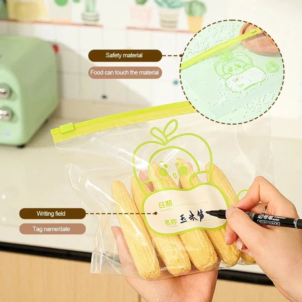 Reusable Zip Lock Bag Food Grade Transparent Storage Bag Refrigerator Fresh-keeping Bag Food Sealed Fruit Food Freezing Special