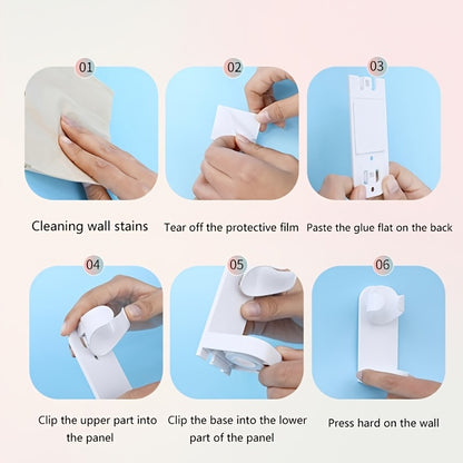 1pc Electric Toothbrush Holder - Wall-Mounted Toothbrush Stand Rack for 90% Electric Toothbrushes - Space-Saving, Easy-to-Clean, Modern Home Decor, Furniture for Bathroom, Ideal for Small Spaces