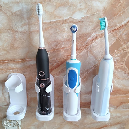 1pc Electric Toothbrush Holder - Wall-Mounted Toothbrush Stand Rack for 90% Electric Toothbrushes - Space-Saving, Easy-to-Clean, Modern Home Decor, Furniture for Bathroom, Ideal for Small Spaces