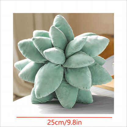 Succulent Pillow, Cute Pillows, Accent Pillows For Green Succulent Themed Home Decor, Soft Plush Cushions, Gifts For Succulent Lovers Or Kids (Dark Green) As Halloween, Chrismas Gift