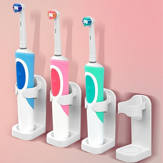 1pc Electric Toothbrush Holder - Wall-Mounted Toothbrush Stand Rack for 90% Electric Toothbrushes - Space-Saving, Easy-to-Clean, Modern Home Decor, Furniture for Bathroom, Ideal for Small Spaces