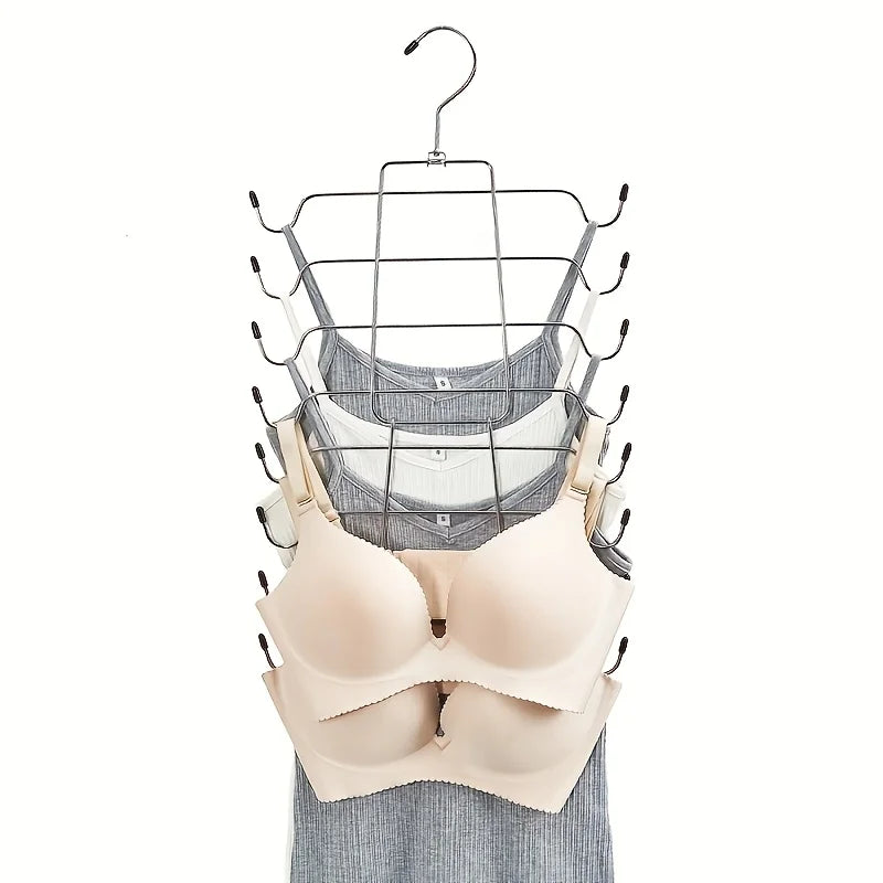 1/3PCS Multilayer Metal Hanger Wardrobe Organizer Storage Lingerie Hanger Foldable Multilayer Hanger for Woman Camisole Bra Belt