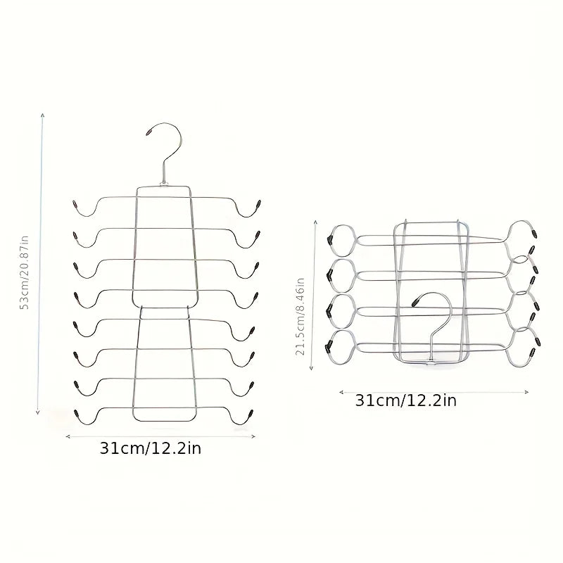 1/3PCS Multilayer Metal Hanger Wardrobe Organizer Storage Lingerie Hanger Foldable Multilayer Hanger for Woman Camisole Bra Belt