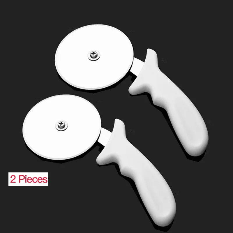 PizzAtHome Stainless Steel Pizza Cutter Pizza Knife Smooth Rotating Pizza Slicer Wheel Round Knife Pasta Cutter Baking Tools