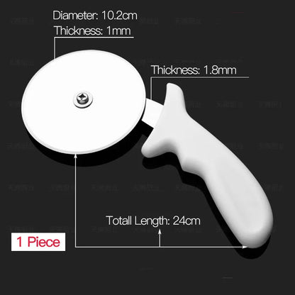 PizzAtHome Stainless Steel Pizza Cutter Pizza Knife Smooth Rotating Pizza Slicer Wheel Round Knife Pasta Cutter Baking Tools