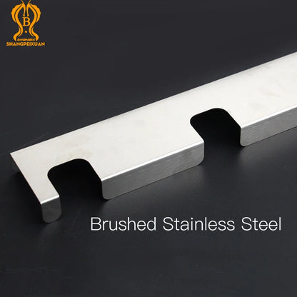 SHANGPEIXUAN Pizza Peel Wall Rack Brushed Stainless Steel Pizza Peel Wall Mounted Hanger Heavy Duty Pizza Shovel Holder Rack