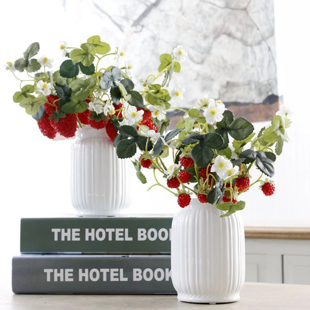 2 Big Heads Artificial Fake Strawberry Fruit Kitchen Home Wedding Party Decoration Home Decor Home Decoration Accessories