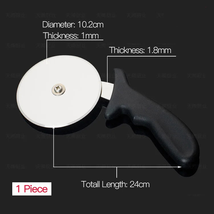PizzAtHome Stainless Steel Pizza Cutter Pizza Knife Smooth Rotating Pizza Slicer Wheel Round Knife Pasta Cutter Baking Tools