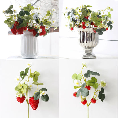 2 Big Heads Artificial Fake Strawberry Fruit Kitchen Home Wedding Party Decoration Home Decor Home Decoration Accessories