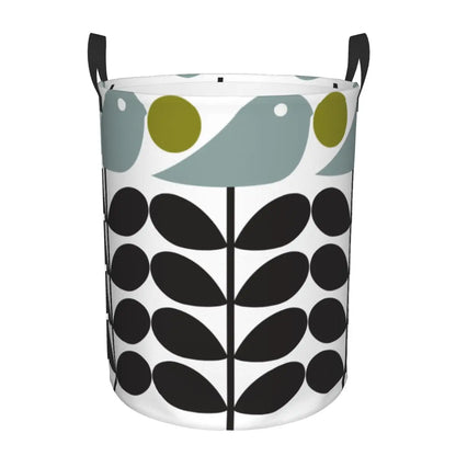 Custom Orla Kiely Multi Stem Flowers Laundry Basket Collapsible Scandinavian Style Toy Clothes Hamper Storage Bin for Kids