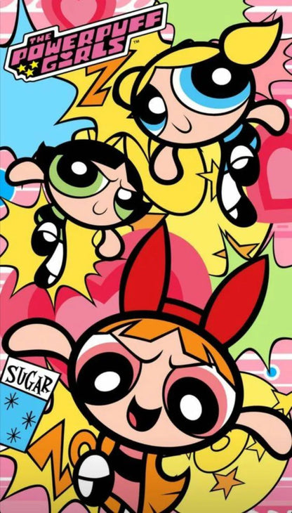 Cartoon The-P-Powerpuffs-G-Girls Cute Anime Stich Creation Set Printed Art Stitch Diamond Painting Mosaic 5d Handcraft Gift