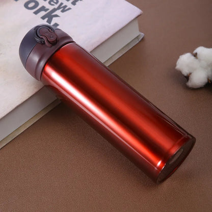380-500ml solid color 304 stainless steel double-layer bouncing cup, student advertising cup, gift water cup, insulated cup