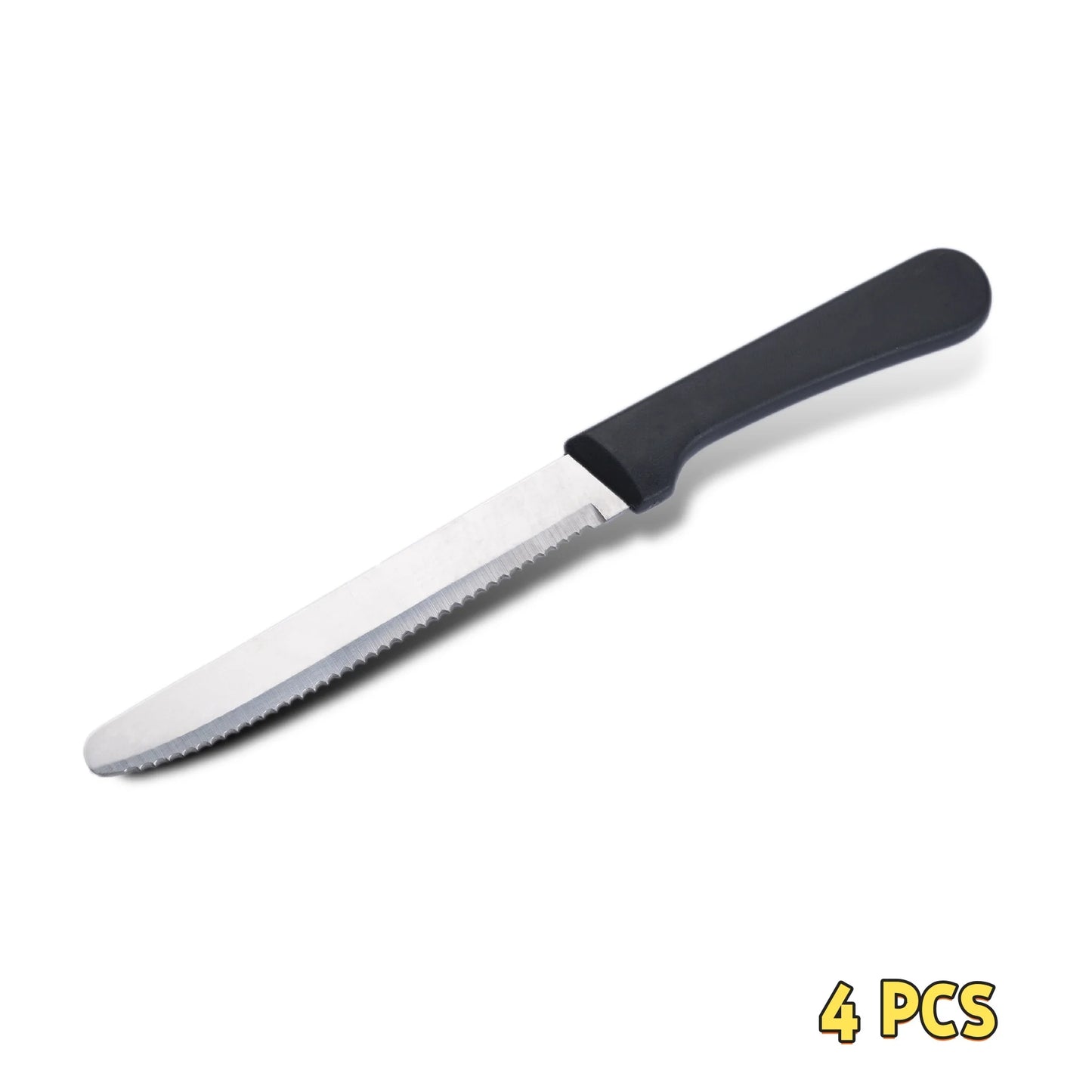 Steak Knives Set Cutlery Set 1~8 Pcs Full Tang Stainless Steel Sharp Serrated Dinner Knives Set Dishwasher Safe For Meat Bread