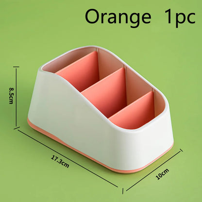 Remote Control Holder 4 Slot Desktop Storage Box Tv Remote Control Phone Trapezoidal Basket Stationery Organizer Case