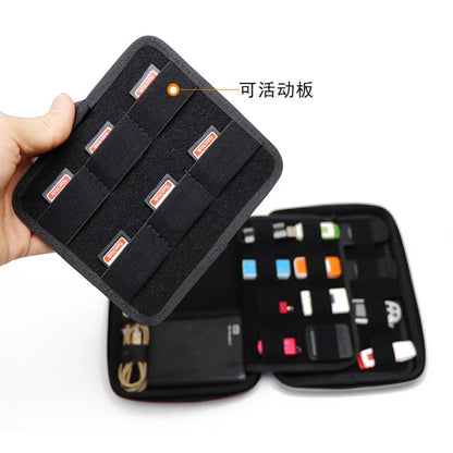 Tech Pouches Bag For HDD U Disk USB Data Cables Hard Shell Case For Electronics SD Card Travel Essentials Storage Bags Organizer