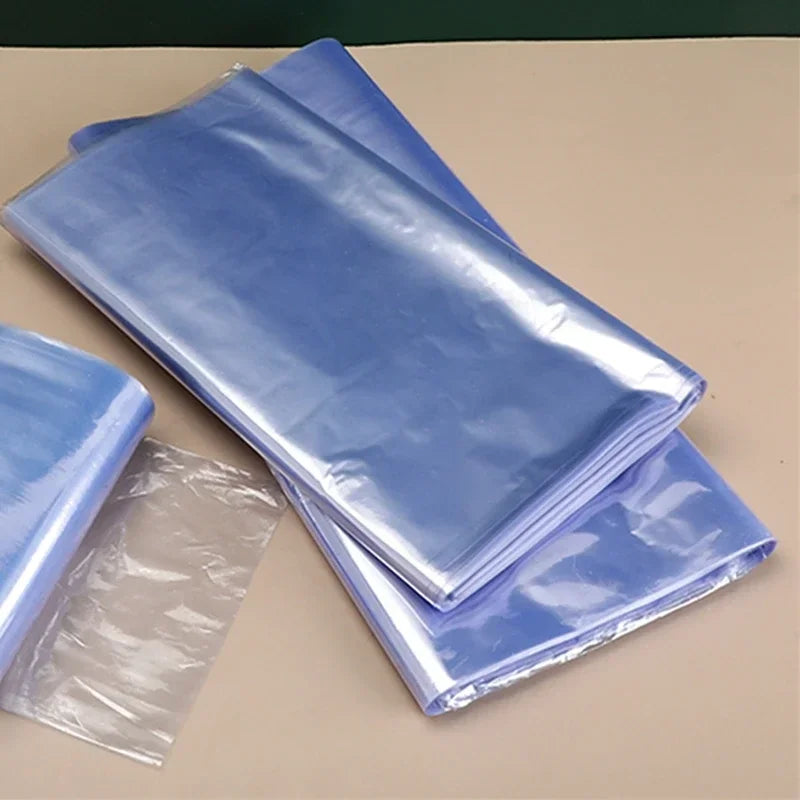 Transparent Two End Connection Thermal Shrinkage Plastic Film Hot Air Shrink Book Shoes Storage Dustproof Seal Packaging Bags