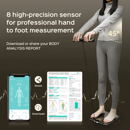 Smart Bioimpedance Scale 8 Electrode BMI Body Mass Index Scale Body Fat Scale Weight Balance Scale Smart Body Composition Scale