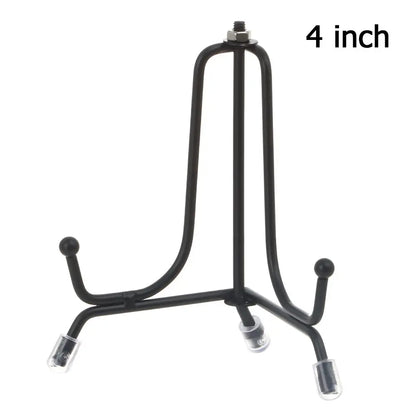 Iron Plate Support Stand Ornament Holder Display Stand Tabletop Artworks Decorative Plate Photo Frame Rack Tea Cake Rack