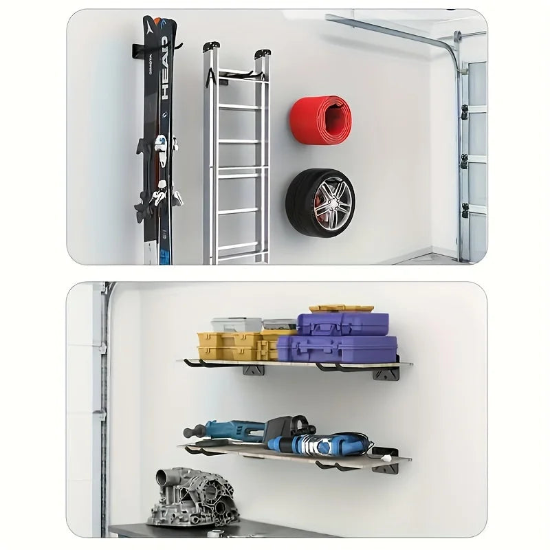 Iron-made Gardening Hanging Holder Garage Wall Mount Hook Heavy Duty Storage Supportor Shovel Rake Broom Supporting Parts