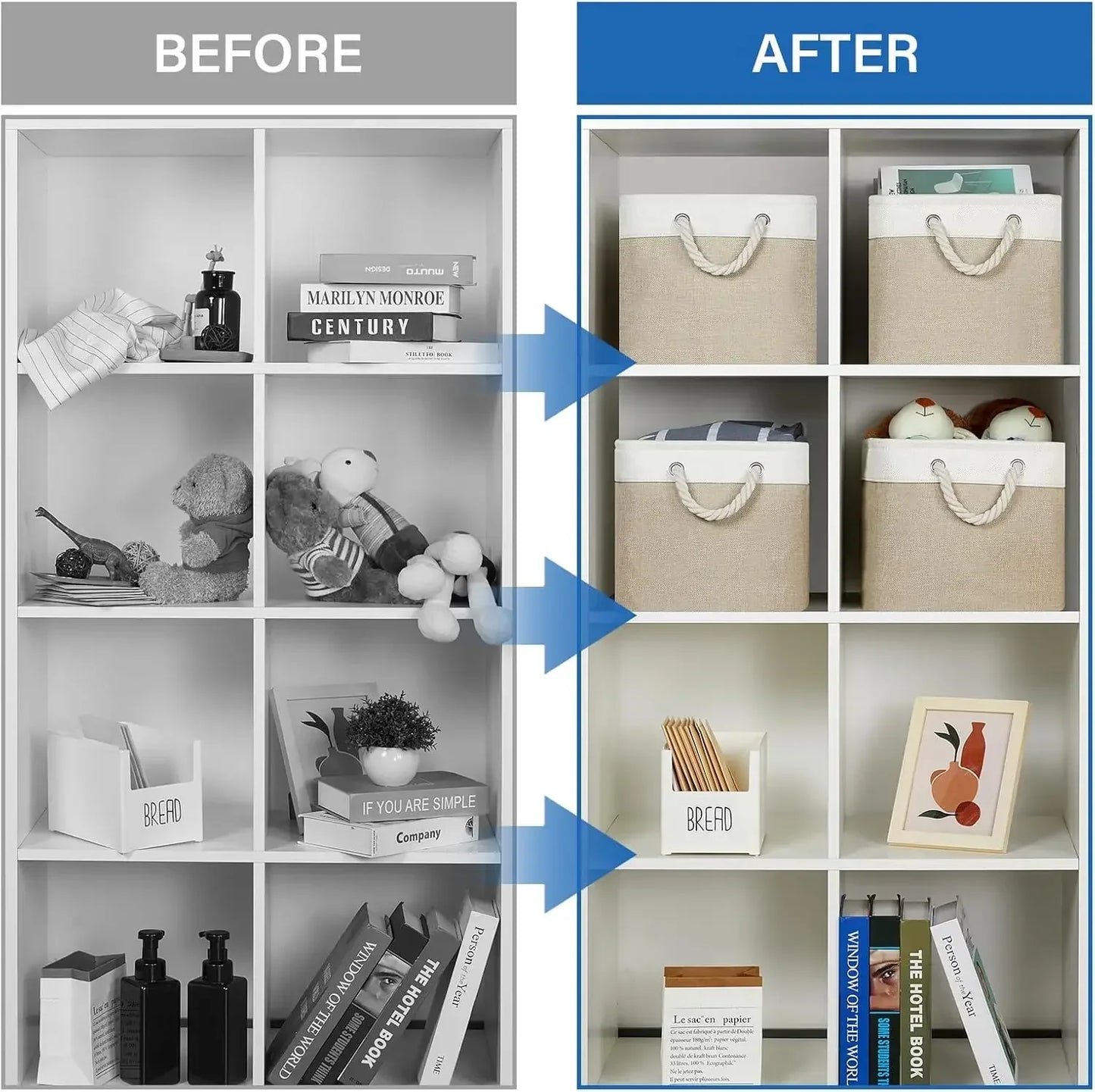 Multi-function Foldable Sundries Storage Basket Foldable Splicing Storage Box With Handle for Clothing Underwear Socks Organizer