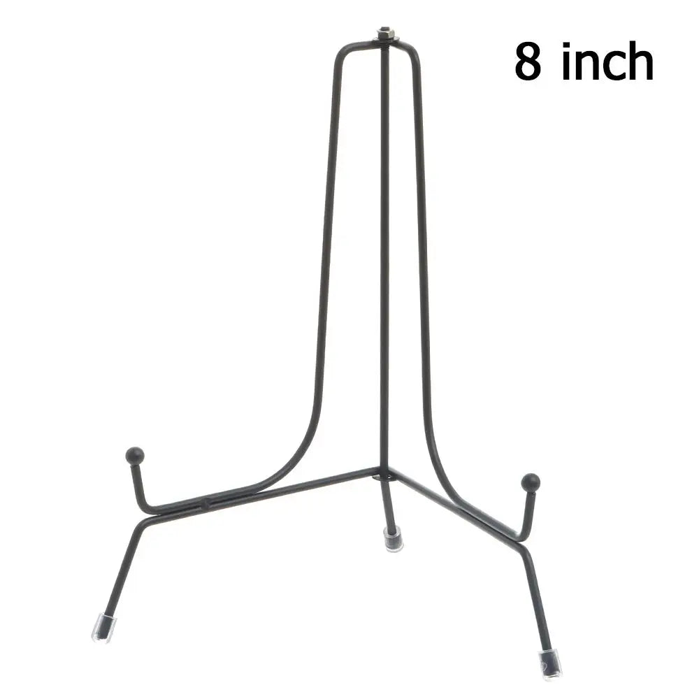 Iron Plate Support Stand Ornament Holder Display Stand Tabletop Artworks Decorative Plate Photo Frame Rack Tea Cake Rack