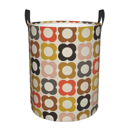 Custom Orla Kiely Multi Stem Flowers Laundry Basket Collapsible Scandinavian Style Toy Clothes Hamper Storage Bin for Kids