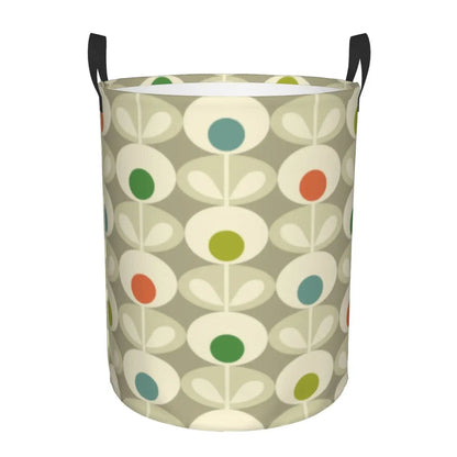 Custom Orla Kiely Multi Stem Flowers Laundry Basket Collapsible Scandinavian Style Toy Clothes Hamper Storage Bin for Kids