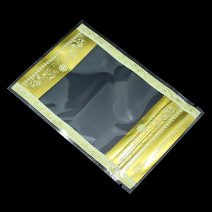 100Pcs/Lot Plastic Stand Up Pouches Ziplock Food Packaging Bags with Window Resealable Tear Notch for Nuts Snacks Coffee Bean