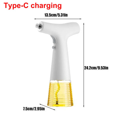 Electric Oil Sprayer Kitchen Utensils Oil Sprayer USB Charging BBQ Novelty Accessories Dispenser Glass Bottle Olive Oil Sprayer