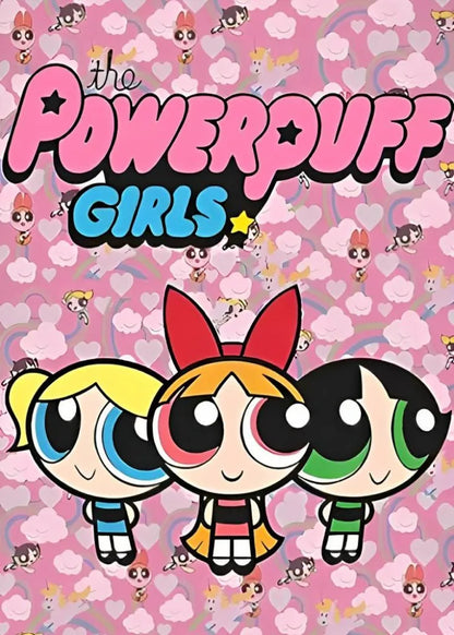 Cartoon The-P-Powerpuffs-G-Girls Cute Anime Stich Creation Set Printed Art Stitch Diamond Painting Mosaic 5d Handcraft Gift