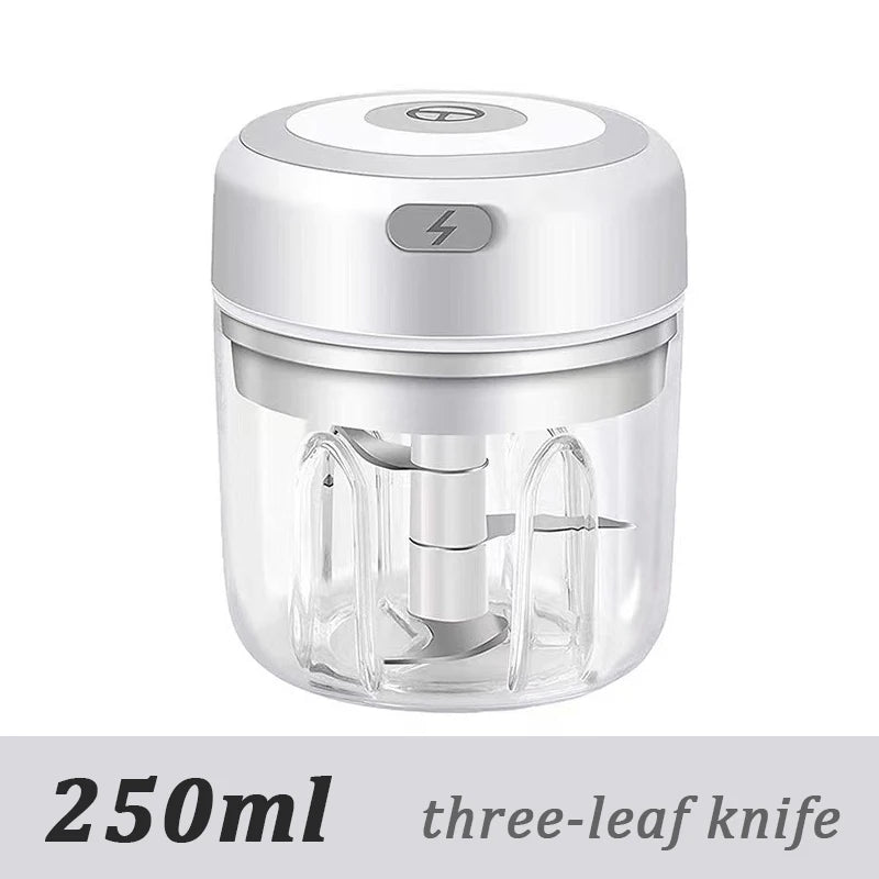 Electric Mini Garlic Mincer USB Vegetable Onion Chopper Portable Small Food Processor for Ginger Chili Vegetables