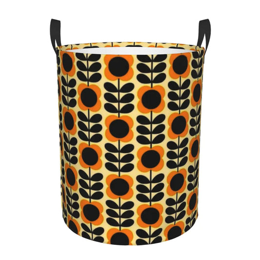 Custom Orla Kiely Multi Stem Flowers Laundry Basket Collapsible Scandinavian Style Toy Clothes Hamper Storage Bin for Kids