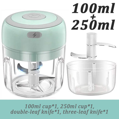 Electric Mini Garlic Mincer USB Vegetable Onion Chopper Portable Small Food Processor for Ginger Chili Vegetables
