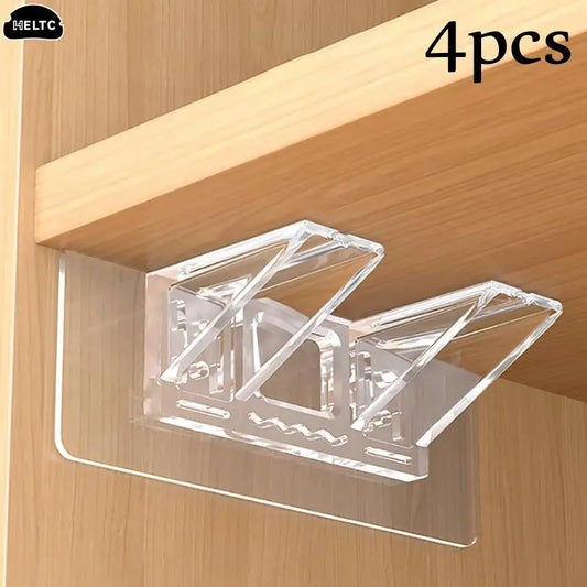 2/4pcs Adhesive Shelf Support Pegs For Kitchen Bedroom Closet Cabinet Shelf Support Clips Wall Hanger Sticker Bracket Holder