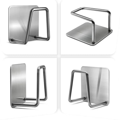 Kitchen Sponge Storages Sink Drain Drying Rack Shelf Toilet Bathroom Sponge Holder Cleaning Sponge Rack Hooks Accessories Tools