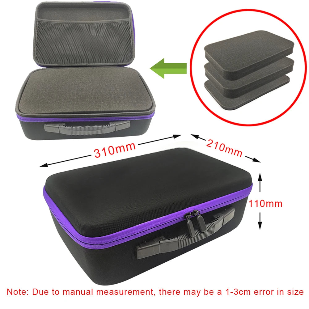 Shockproof Tools Case With Foam Waterproof EVA Storage Bags Hard Zipper Bag For Drill Tool Kit Carry Case Box For Camera